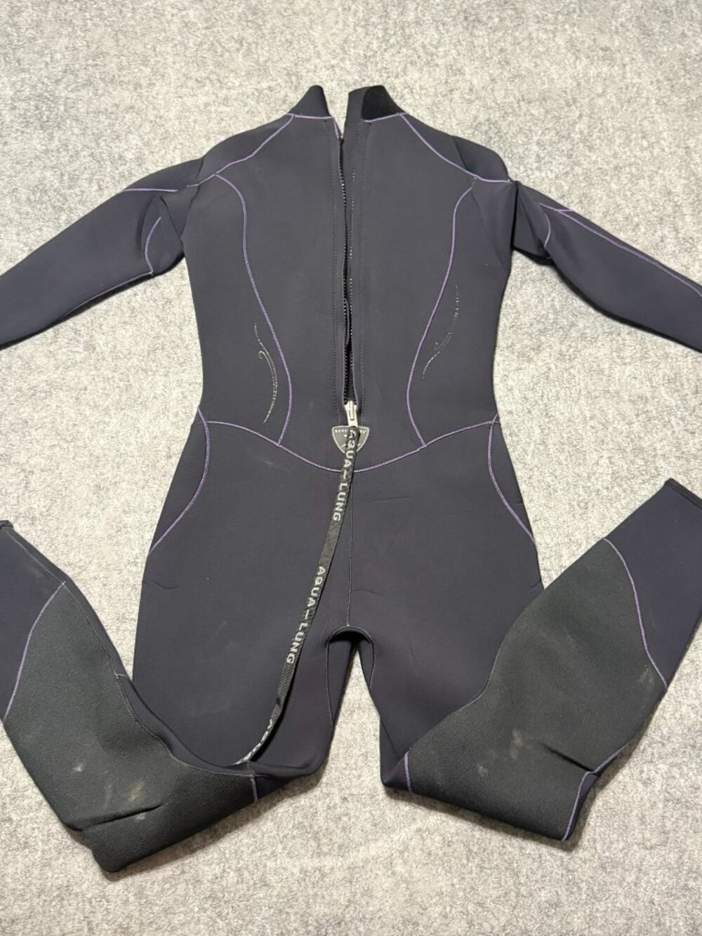 Aqua Lung 3mm AquaFlex Womens Wetsuit Size 14 Full Scuba Diving Dive Suit Black